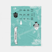 Unterhalb des Sea Baby Meilenstein Fleecedecke (Vorderseite)