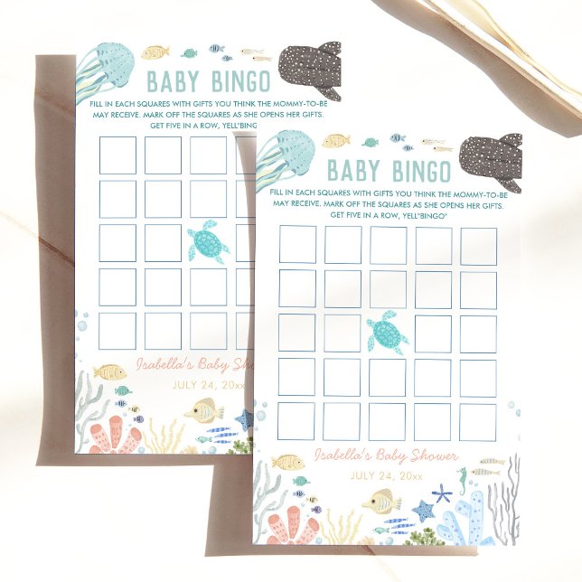 Unterhalb des Sea Baby Shower Baby Bingo (Von Creator hochgeladen)
