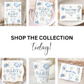 Unterhalb des Sea Baby Shower Boy Blue Ocean Pappteller