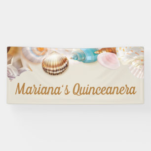 Unterhalb des Sea Quinceanera Party Seashells Gren Banner