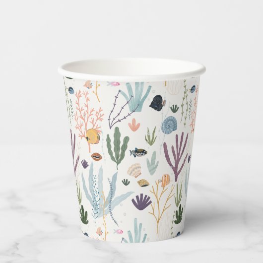 Unterhalb des Sea Shower Party Tableware Cup Pappbecher (Rückseite)