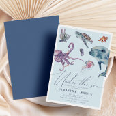 Unterhalb des Sea Watercolor Ocean Baby Shower Einladung