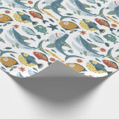 Unterhalb des Seehaifischmeeres Geschenkpapier (Ecke)