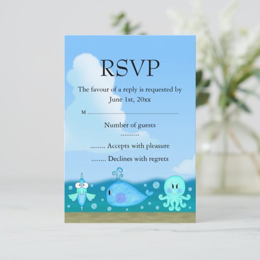 Unterhalb des UAWG RSVP Karte (Stehend Vorderseite)