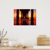 Unterhalb von Manhattan Beach Pier Poster (Küche)