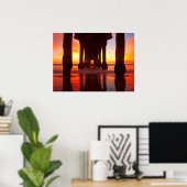 Unterhalb von Manhattan Beach Pier Poster (Heimbüro)