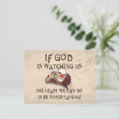 Unterhalten Postkarte (Stehend Vorderseite)