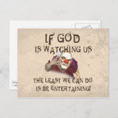 Unterhalten Postkarte (Vorne/Hinten)