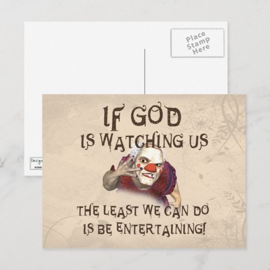 Unterhalten Postkarte (Vorne/Hinten)