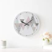 Unterhalten Sie | geometrisches modernes II Große Wanduhr (Zuhause)