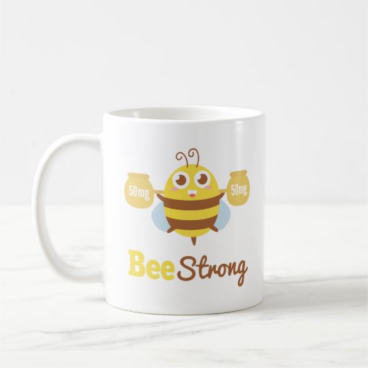 Unterhaltende und niedliche Bienen-starker Cartoon Kaffeetasse (Links)