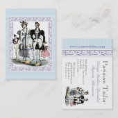 Unterhaltende Vintage französische Mode-Familie Visitenkarte (Vorne/Hinten)