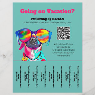Unterhaltsamer Hundesitter-Hundeausführer-Geschäft Flyer