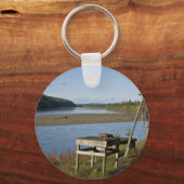 Unterhaltsfischlager am Fluss Koyukuk Schlüsselanhänger (Vorderseite)