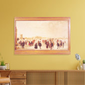 Unterhaltung am Eis Leinwanddruck (Insitu (Wohnzimmer))