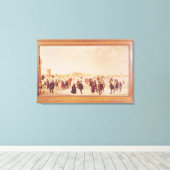 Unterhaltung am Eis Leinwanddruck (Insitu (Holzboden))