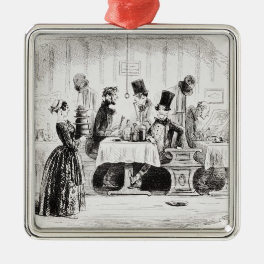 Unterhaltung Herrn Guppys Silbernes Ornament (Vorne)