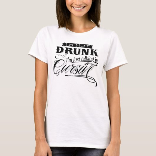 Unterhaltung im Cursive T-Shirt (Vorderseite)