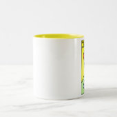 Unterhaltung mit dem Zahnarzt Zweifarbige Tasse (Mittel)