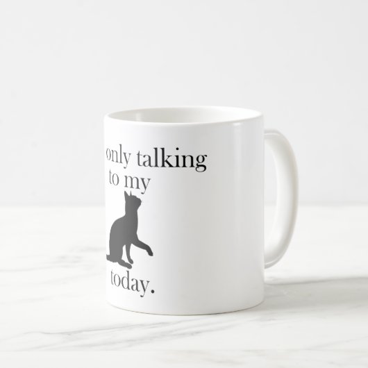 Unterhaltung mit der Katzen-Tasse Kaffeetasse (VorderseiteRechts)