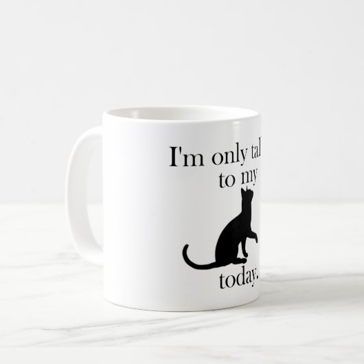 Unterhaltung mit der Katzen-Tasse Kaffeetasse (Vorderseite Links)