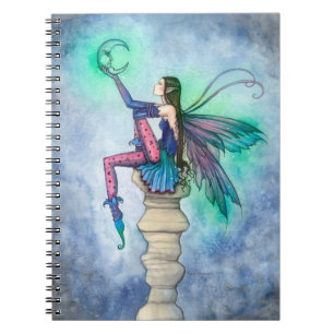 Unterhaltung mit der Mondfee Fantasy-Kunst Notizblock