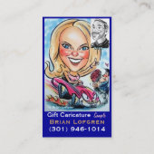 Unterhaltungs-Karikaturen Visitenkarte (Rückseite)