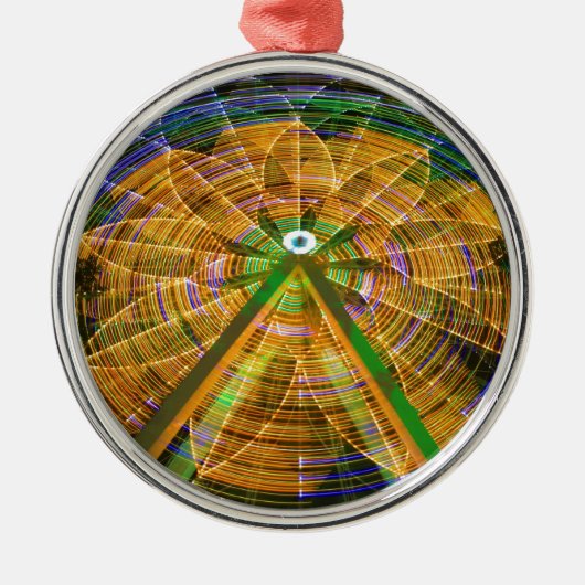 Unterhaltungs-Riesenrad Silbernes Ornament (Vorne)