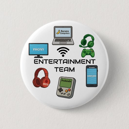 Unterhaltungs-Team-Button Button (Vorderseite)