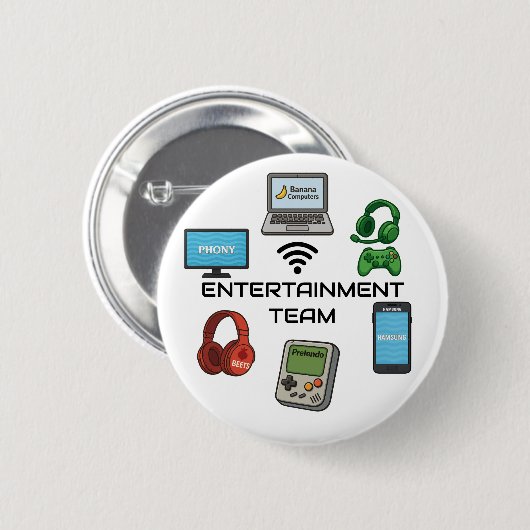 Unterhaltungs-Team-Button Button (Vorne & Hinten)