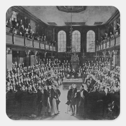 Unterhaus, 1833 quadratischer aufkleber (Vorderseite)