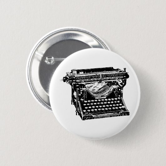 Unterholz-Schreibmaschinen-Verfasser Button (Vorne & Hinten)