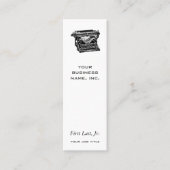 Unterholz-Schreibmaschinen-Verfasser Mini Visitenkarte (Vorderseite)