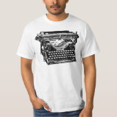 Unterholz-Schreibmaschinen-Verfasser T-Shirt (Vorderseite)