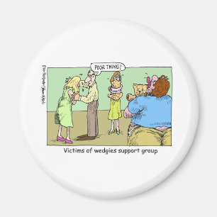 Unterhosen-Zwickel-Selbsthilfegruppe Cartoon-Gesch Magnet