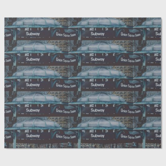 Unterirdische Blues Geschenkpapier (Flach)