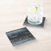 Unterirdische Blues Glasuntersetzer (Schrägansicht)