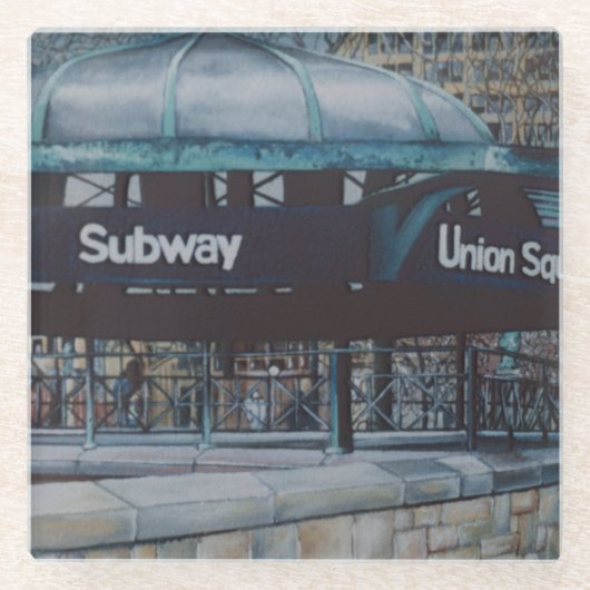 Unterirdische Blues Glasuntersetzer (Vorderseite)