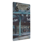 Unterirdische Blues Mini Klemmbrett (Schrägansicht)