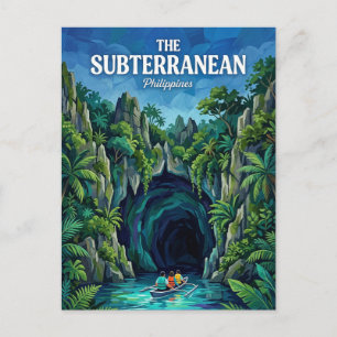 Unterirdischer Fluss Philippinen Postkarte