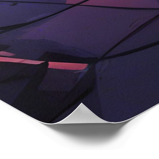 Unterirdisches Cyberpunk-Poster Poster (Ecke)