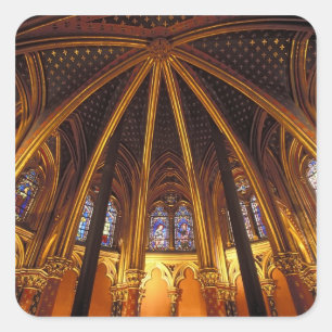 Unterkirche von La Sainte-Chapelle, Paris, Quadratischer Aufkleber
