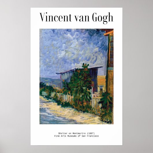 Unterkunft auf Montmartre (1887) von Van Gogh Poster (Vorne)