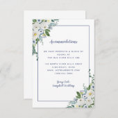 Unterkunft Details Elegante Wasserfarbe Blau Chic Begleitkarte (Vorne/Hinten)