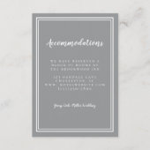 Unterkunft Einfach Gray Moderne Hochzeitsgäste Begleitkarte (Vorderseite)