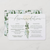 Unterkunft Elegante White Heart Foliage Hochzeit Einladung (Vorne/Hinten)