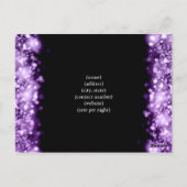 Unterkunft funkelnde Lichter Lila Postkarte (Rückseite)