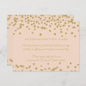 Unterkunft Gold Imitats Glitzer Confetti Blush Postkarte (Vorne/Hinten)
