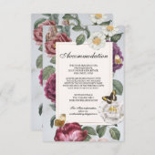 Unterkunft Hochzeit RSVP Bläserblütenblüte Blüte Begleitkarte (Vorne/Hinten)