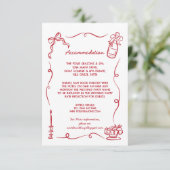 Unterkunft Hochzeit RSVP Whimsical Hand Drawn Begleitkarte (Stehend Vorderseite)